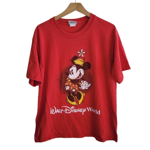 Vintage Walt Disney World | Red Short Sleeve Minnie Mouse Graphic Tee Size Large - Picture 1 of 7